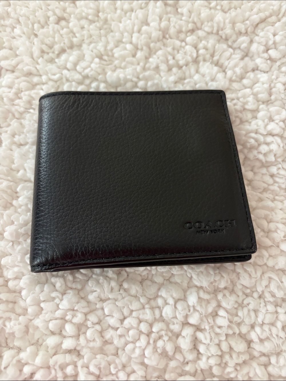 Coach Men’s Black Leather Bifold Card & Key Holder